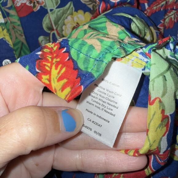 Talbots Women’s Tropical Floral Classic Shirt Button Up Long Sleeve Size 1X - Picture 6 of 6